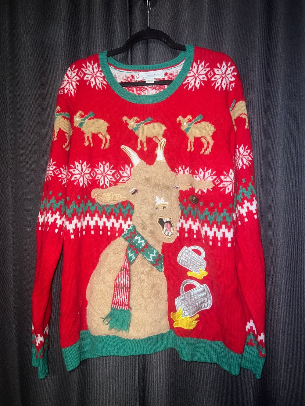 Ugly Christmas Sweater Xmas Size XXL Cow